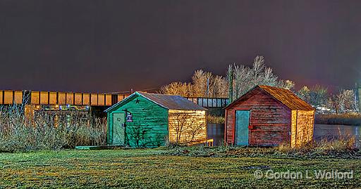 Christmas Boathouses_P1010119.jpg - Photographed along the Rideau Canal Waterway at Smiths Falls, Ontario, Canada.
